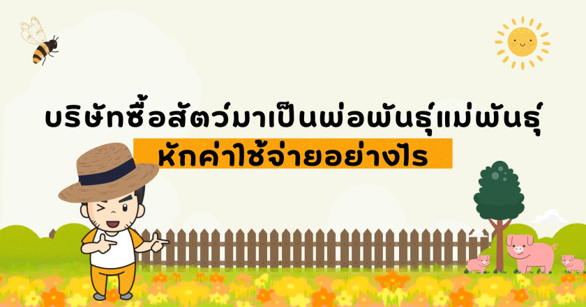 บริษัทซื้อสัตว์มาเป็นพ่อพันธุ์และแม่พันธุ์ จะหักค่าใช้จ่ายอย่างไร