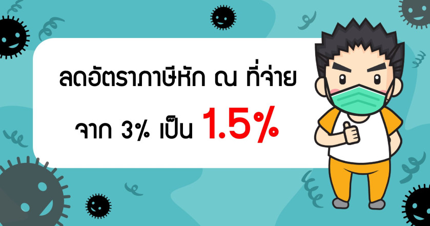 ลดอัตราภาษีหัก ณ ที่จ่าย จาก 3% เป็น 1.5%