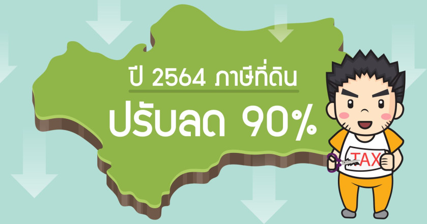 ปี 2564 ภาษีที่ดิน ปรับลด 90%
