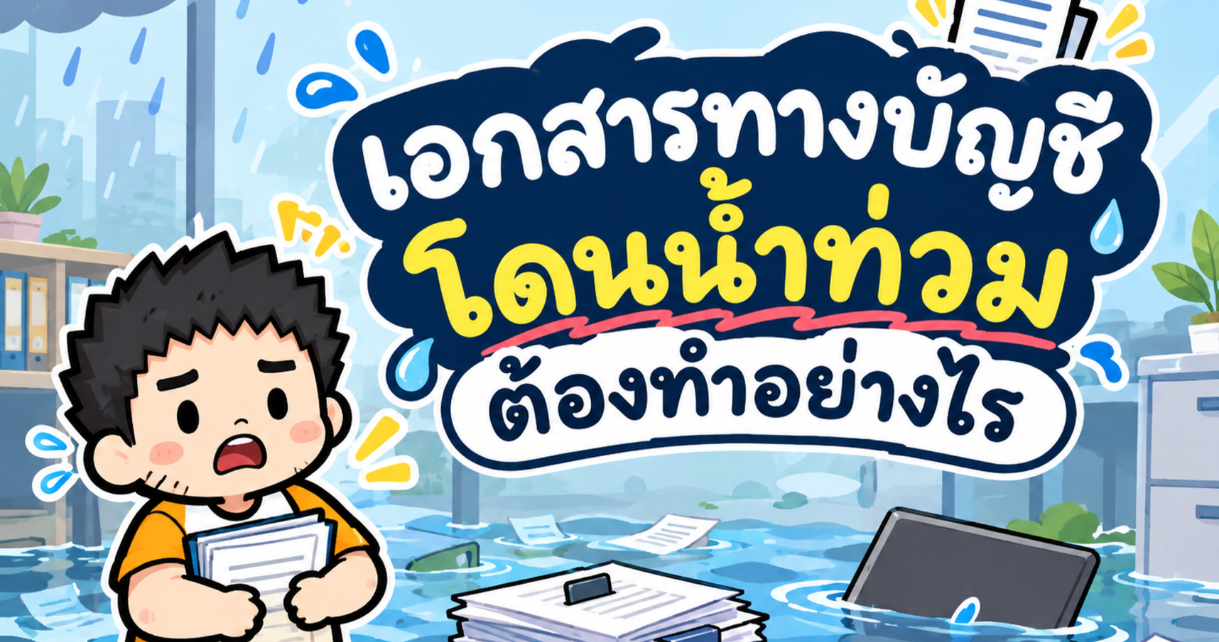 เอกสารทางบัญชีโดนน้ำท่วม ต้องทำอย่างไร?